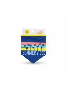 Reversible Cooling Pet Bandana Summer Vibes Design One Size By Sun Squad